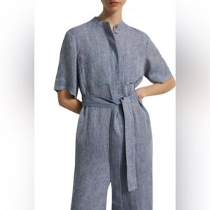 Theory 100% Hemp Short Sleeve Jumpsuit Size 6